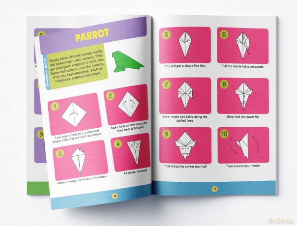 Origami - Step-by-Step Introduction To The Art of Paper-Folding - Activity Book For Children - Level 2: Intermediate: Step-By-Step Introduction to the Art of Paper-Folding: Level - Wonder House Books [KSIĄŻKA]