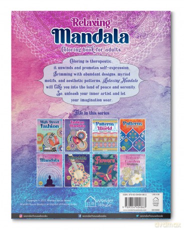 Relaxing Mandala Coloring Book For Adults - Wonder House Books [KSIĄŻKA]