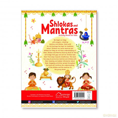 Shlokas and Mantras - Activity Book For Kids - Illustrated Book With Engaging Activities and Sticker Sheets - Wonder House Books [KSIĄŻKA]