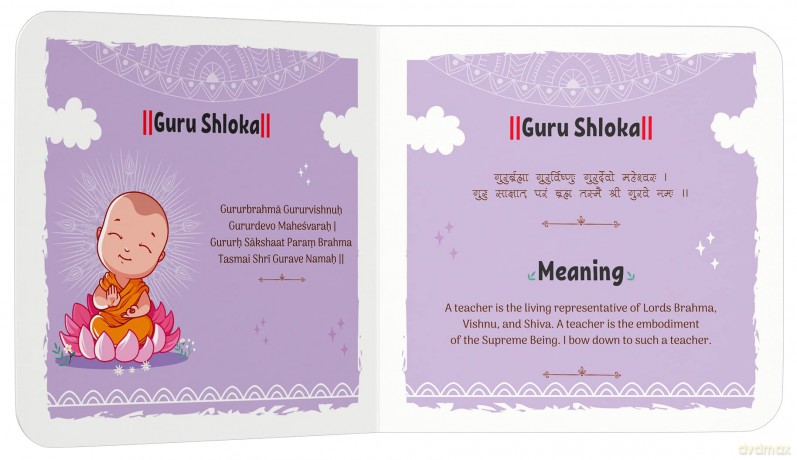 Shlokas and Mantras For Kids - Illustrated Padded Board Book - Learn About India's Rich Culture and Traditions - Wonder House Books [KSIĄŻKA]