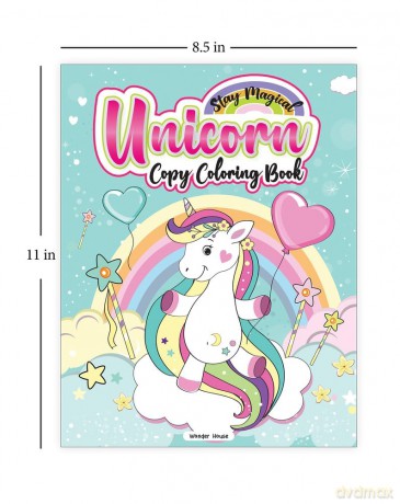Stay Magical Unicorn Copy Coloring Book: Fun Activity Books For Children - Wonder House Books [KSIĄŻKA]