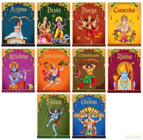 Tales from Indian Mythology (Collection of 10 Books): Story Books For Kids (Indian Mythology for Children) - Wonder House Books [KSIĄŻKA]