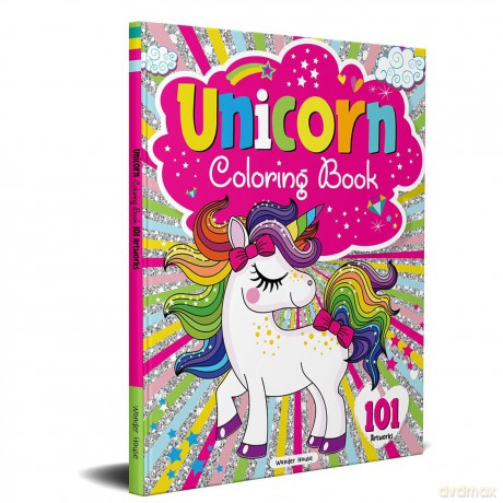 Unicorn Coloring Book - 101 Artworks: Colouring Book For Kids - Wonder House Books [KSIĄŻKA]