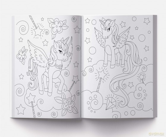 Unicorn Coloring Book - 101 Artworks: Colouring Book For Kids - Wonder House Books [KSIĄŻKA]