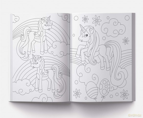 Unicorn Coloring Book - 101 Artworks: Colouring Book For Kids - Wonder House Books [KSIĄŻKA]