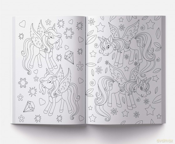 Unicorn Coloring Book - 101 Artworks: Colouring Book For Kids - Wonder House Books [KSIĄŻKA]
