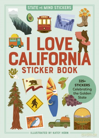 I Love California Sticker Book: 325+ Stickers Celebrating the Golden State (State of Mind Stickers) [KSIĄŻKA]