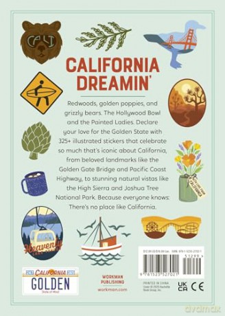 I Love California Sticker Book: 325+ Stickers Celebrating the Golden State (State of Mind Stickers) [KSIĄŻKA]
