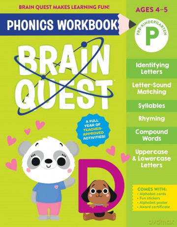 Brain Quest Phonics Workbook: Pre-Kindergarten: Volume 1 (Brain Quest Phonics Workbooks) [KSIĄŻKA]