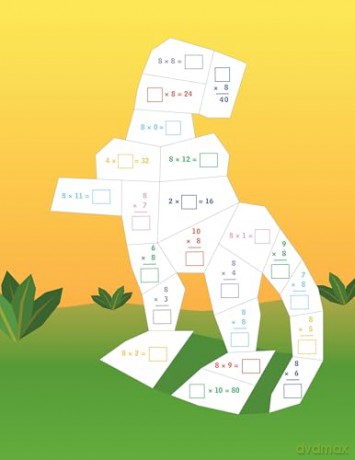 Learn by Sticker: Multiplication: Use Math to Create 10 Awesome Robots!: 6 [KSIĄŻKA]