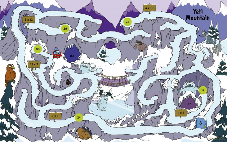 Mega Maths Maze (UK Edition): A Multiplication Adventure - Kjartan Poskitt [KSIĄŻKA]