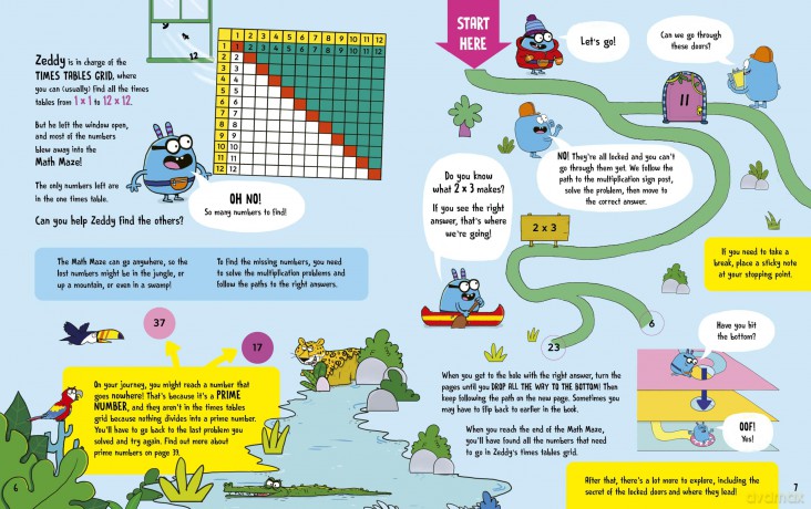 Mega Maths Maze (UK Edition): A Multiplication Adventure - Kjartan Poskitt [KSIĄŻKA]