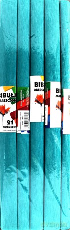 Bibuła marszczona 21 turkusowa 10szt [SZKOŁA]