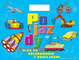 Blok do kolorowania z naklejkami - Pojazdy [KSIĄŻKA]