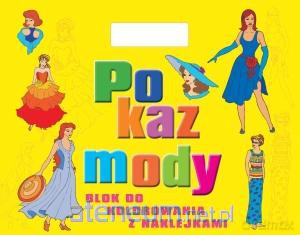 Blok do kolorowania z naklejkami - Pokaz mody [KSIĄŻKA]
