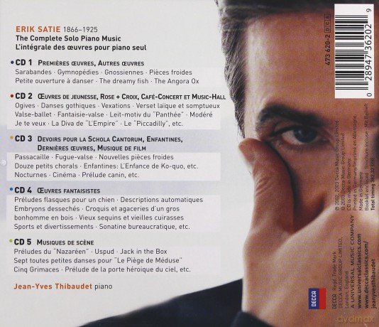 Yves-Jean Thibaudet: Satie Solo Piano Music (BOX) [5CD]