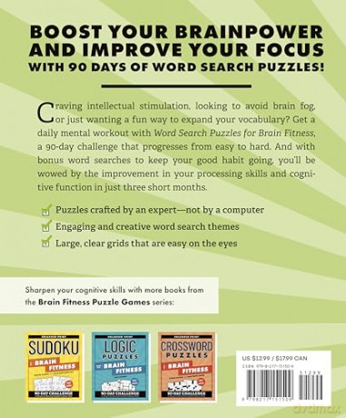 Word Search Puzzles for Brain Fitness: 90-Day Challenge to Engage Your Mind and Improve Focus (Brain Fitness Puzzle Games) - Matthew Stock [KSIĄŻKA]