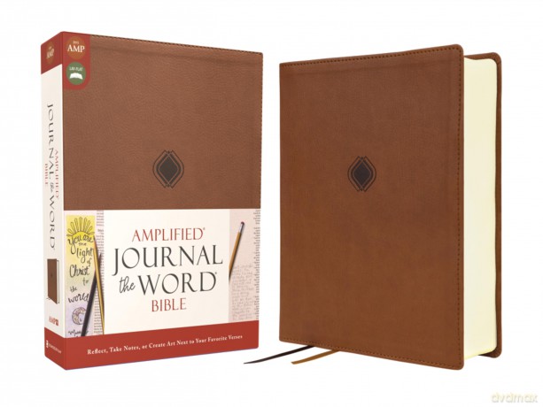 Amplified Journal the Word Bible, Leathersoft, Brown: Reflect, Take Notes, or Create Art Next to Your Favorite Verses - Zondervan [KSIĄŻKA]