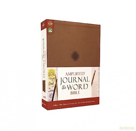 Amplified Journal the Word Bible, Leathersoft, Brown: Reflect, Take Notes, or Create Art Next to Your Favorite Verses - Zondervan [KSIĄŻKA]