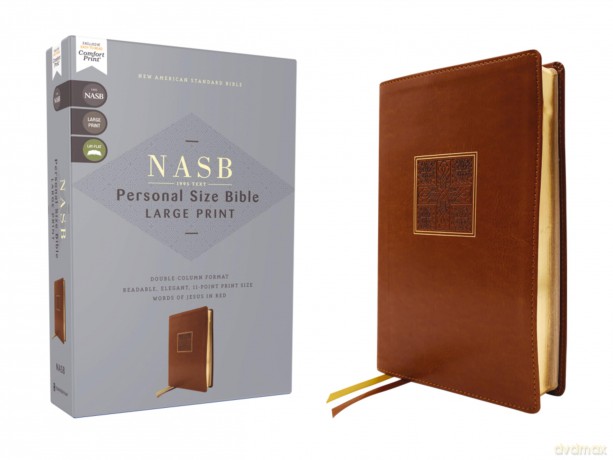 NASB, Personal Size Bible, Large Print, Leathersoft, Brown, Red Letter, 1995 Text, Comfort Print: Nasb, Personal Size Bible, Leathersoft, Brown, Red Letter, 1995 Text, Comfort Print - Zondervan [KSIĄŻKA]