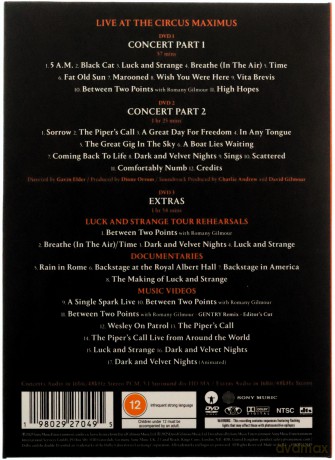 David Gilmour: Live at The Circus Maximus [3DVD]