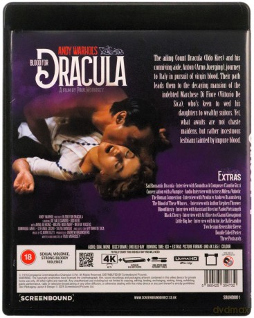 Andy Warhol Presents - Blood For Dracula 1974 (Krew dla Draculi) [Blu-Ray 4K]