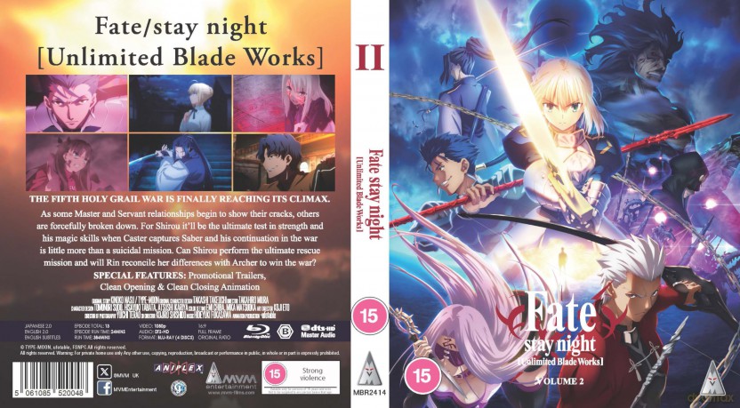 Fate Stay Night: Unlimited Bladeworks Pt2 [4xBlu-Ray]