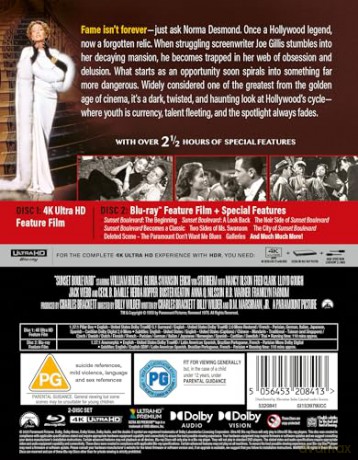 Sunset Boulevard 75th Anniversary Collectors Edition (Bulwar Zachodzącego Słońca) [Blu-Ray 4K]+[Blu-Ray]