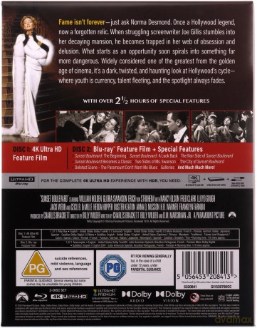 Sunset Boulevard 75th Anniversary Collectors Edition (Bulwar Zachodzącego Słońca) [Blu-Ray 4K]+[Blu-Ray]