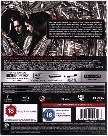 Sweeney Todd (Sweeney Todd: Demoniczny golibroda z Fleet Street) [Blu-Ray 4K]