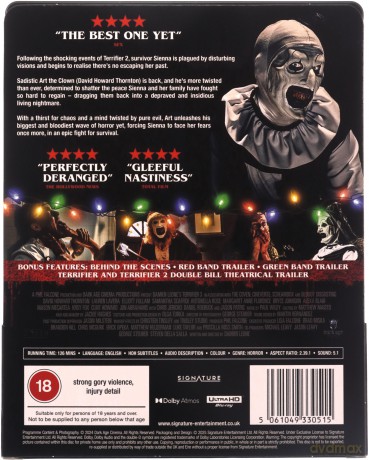Terrifier 3 (steelbook) [Blu-Ray 4K]