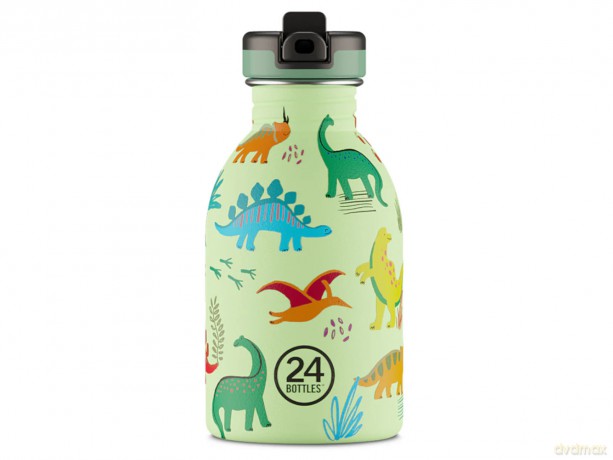 24 Bottles - Kids Collection - Urban Bottle 250 ml w. Sports Lid - Jurassic Friends