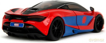 Auto Spider-Man metalowe McLaren 720S 1:24 z figurką