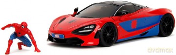 Auto Spider-Man metalowe McLaren 720S 1:24 z figurką