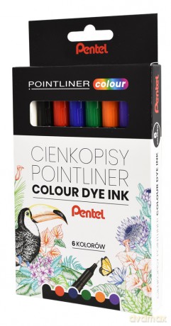 Cienkopis pointliner S40-ST 6 kolorów