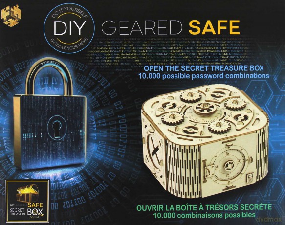Łamigłówka Treasure Box Geared Safe Secret diy poziom 3/4 [GRA]