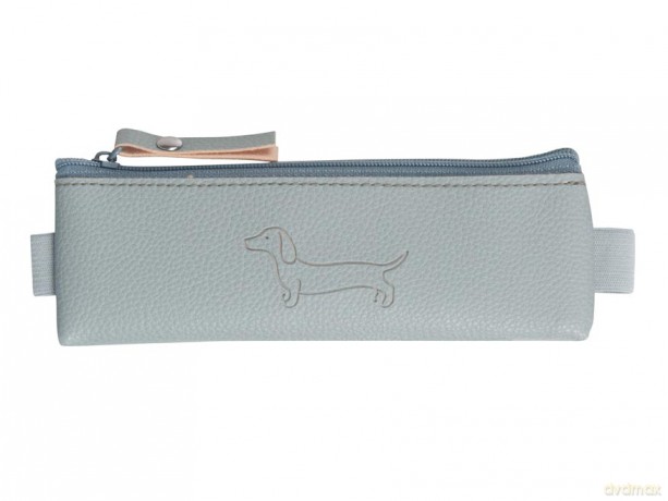 Saszetka mini z gumką na zeszyt Sharky light gray
