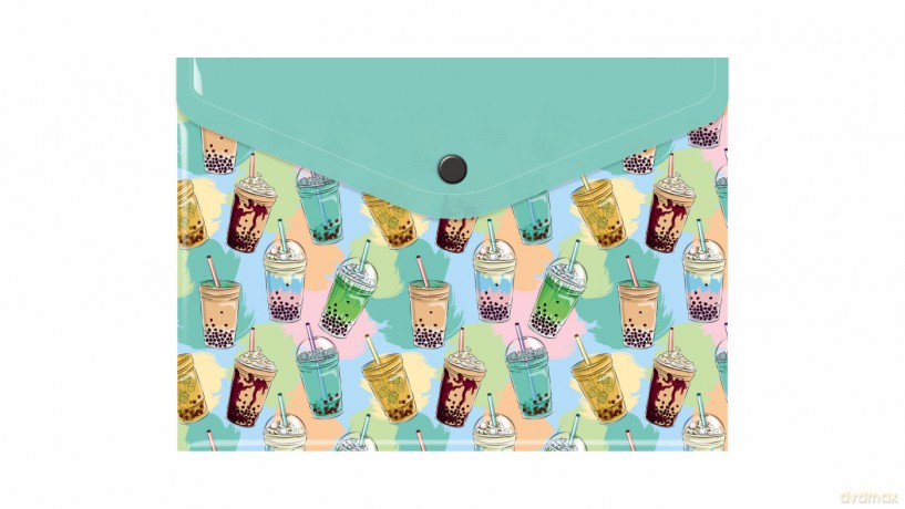 Teczka koperta A5 pp z nadrukiem bubble tea