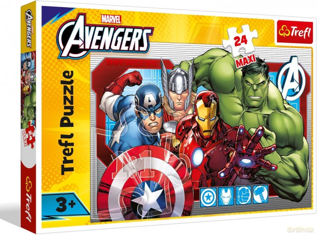 TREFL 24 Maxi Zawsze Sprawiedliwi Disney Marvel the Avengers 14378 [PUZZLE]