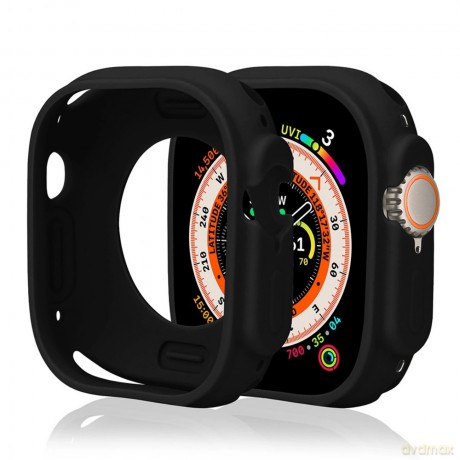 Etui Silicone Watch Case na Apple Watch 45 mm (Series 7/8/9) - czarne
