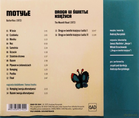 Motyle soundtrack (Andrzej Korzyński) [CD]