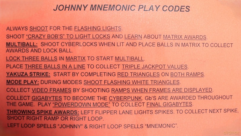 Johnny Mnemonic Flipper