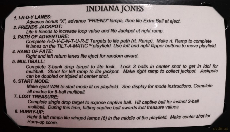 Indiana Jones: The Pinball Adventure Flipper