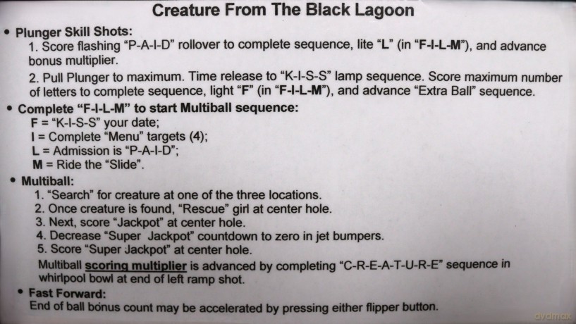 Creature From Black Lagoon Flipper