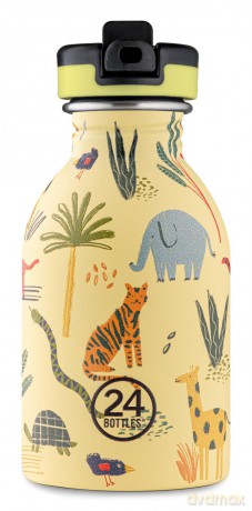 24 Bottles - Kids Collection - Urban Bottle 250 ml w. Sports Lid - Jungle Friends (24B933)