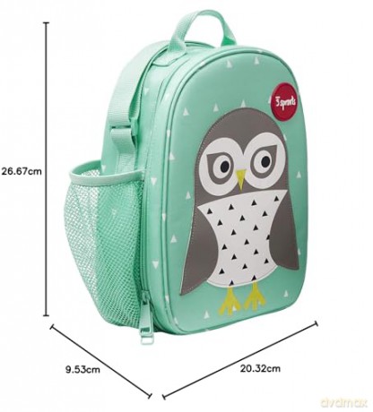 3 Sprouts - Lunch Bag - Mint Owl