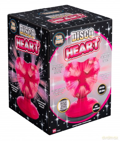 3-2-6 - Heart Disco ball with LED light (71221)