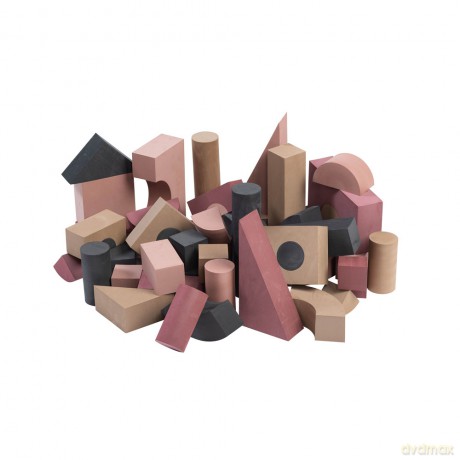 BabyTrold - foam building blocks - Dusty Rose (18-49DR)