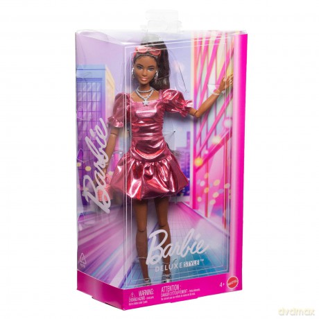 Barbie - Deluxe Style Bubble Dress Black Doll (JFP41)
