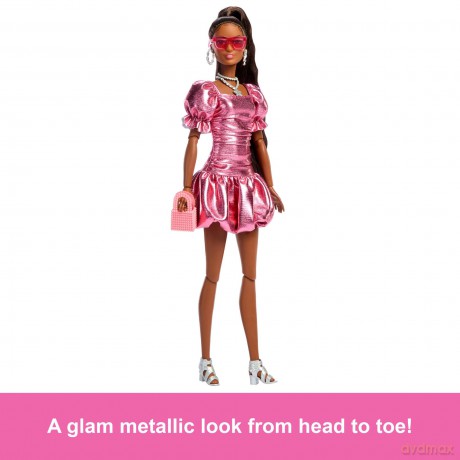 Barbie - Deluxe Style Bubble Dress Black Doll (JFP41)